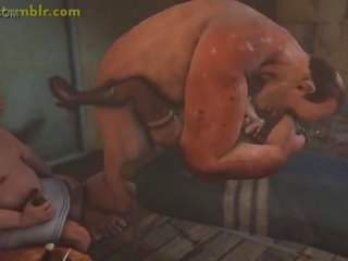 Lulu inpulit greu în al 3-lea monstru sex clamă animatie