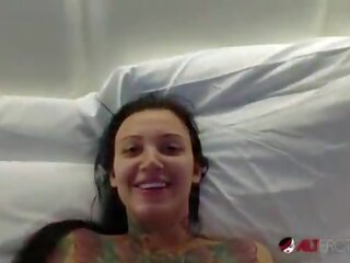 Tattooed model adel asanti fucked in her otel room